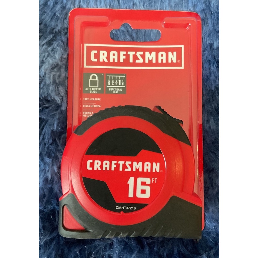 Craftsman 16 FT Tape Measure Auto-Locking Fractional Read CMHT37216 NEW